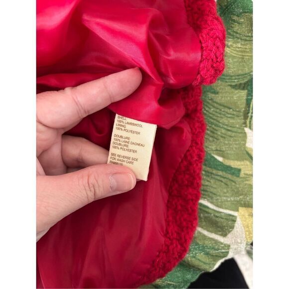 Free People 100% Lambswool Red One Button Lined 3/4 Sleeve Jacket Size XS - Picture 3 of 9